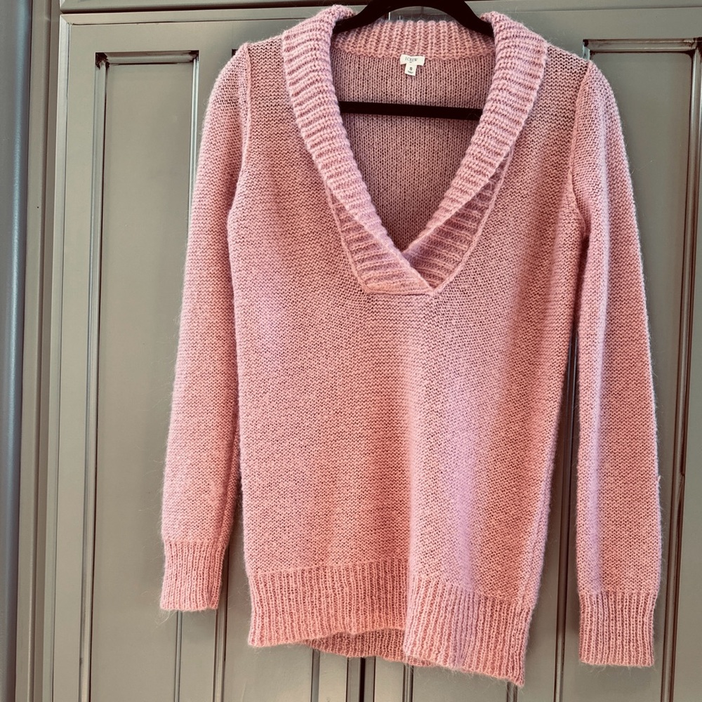 J. Crew Soft Shaw Collar V-Neck Sweater size Small
